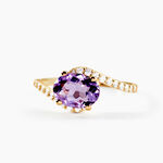 Bague Loriane Or Jaune Amethyste Et Oxyde De Zirconium - Bagues pierres fines Femme | Marc Orian