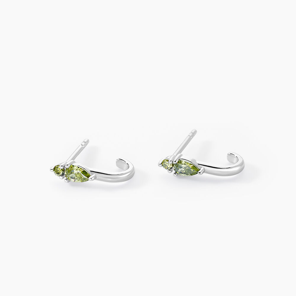 Créoles Desert Argent Blanc Oxyde De Zirconium - Créoles Femme | Marc Orian