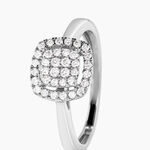 Bague Naveen Ld Platine Blanc Diamant Synth&eacute;tique - Parures de mariage Femme | Marc Orian