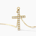 Collier Acier Dor&eacute; Cristal - Colliers avec pierres Femme | Marc Orian