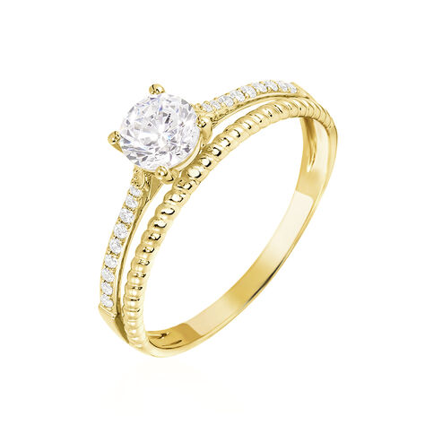 Bague Solitaire Rosemonde Or Jaune Oxyde De Zirconium - Solitaires Femme | Marc Orian