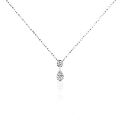 Collier Aletha Argent Blanc Oxyde De Zirconium - Colliers avec pierres Femme | Marc Orian