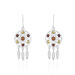 Boucles D'oreilles Argent Blanc Lorena Ambre