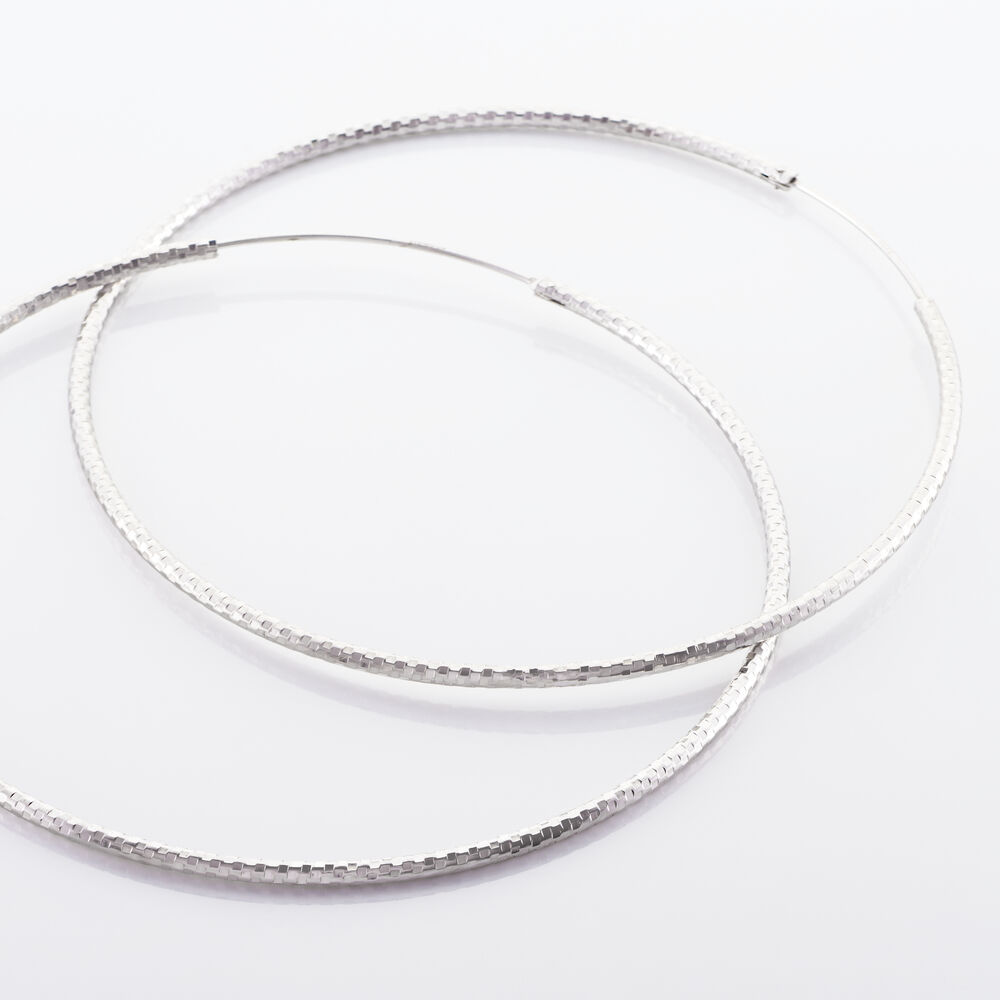 Créoles Argent Blanc Agathe - Grosses créoles Femme | Marc Orian