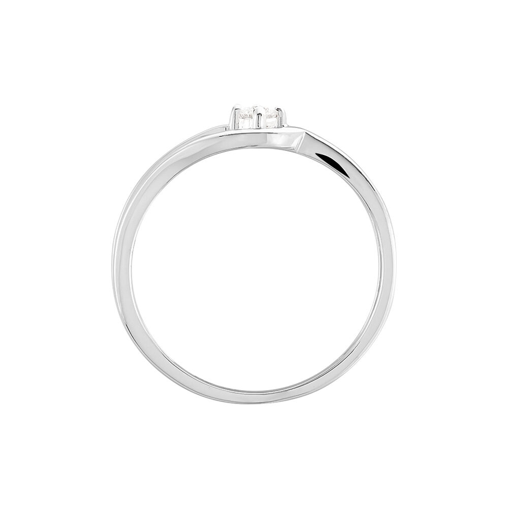 Bague Onenn Or Blanc Diamant - Solitaires Femme | Marc Orian
