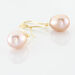 Boucles D'oreilles Pendantes Rose Or Jaune Perle De Culture - Boucles d'oreilles mariage Femme | Marc Orian