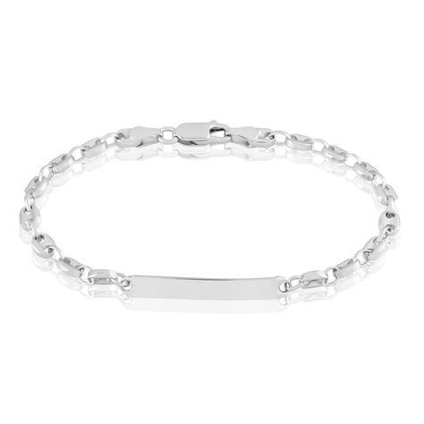 Bracelet Identité Carrus Argent Blanc - Gourmettes Femme | Marc Orian