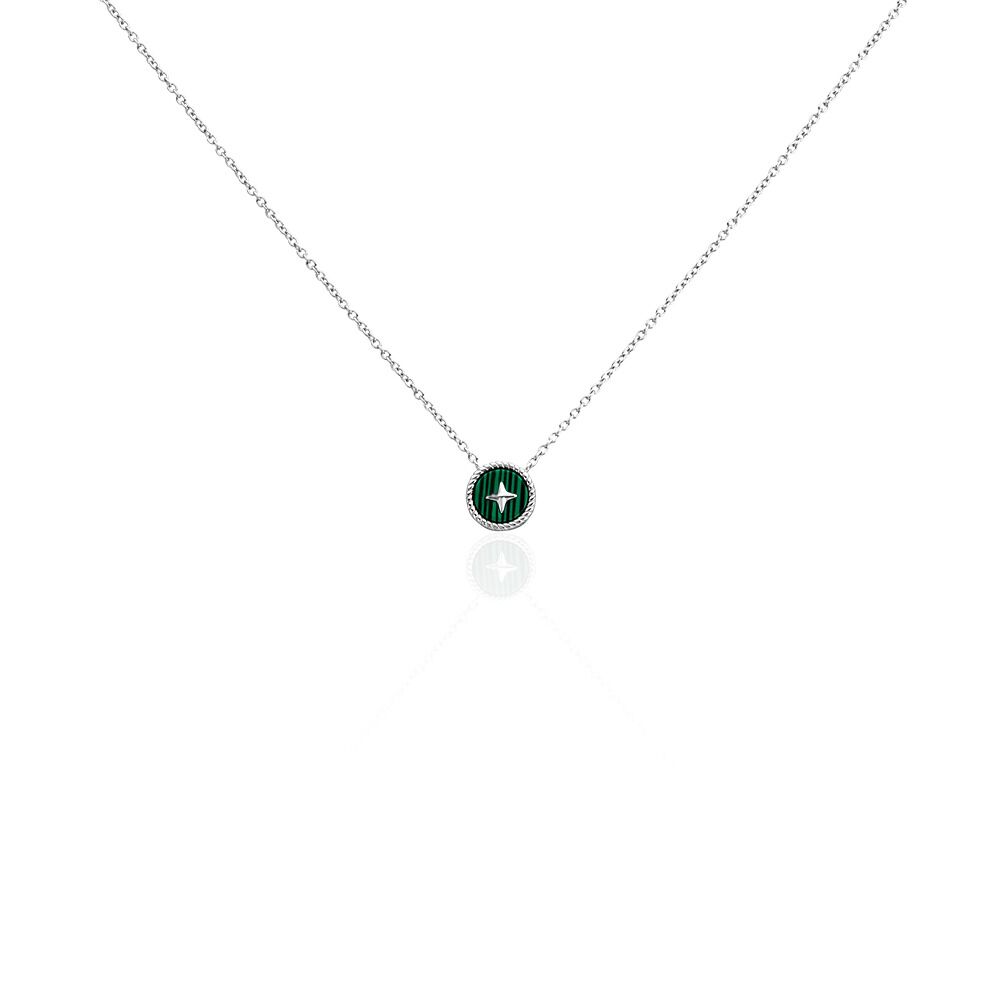 Collier Izarra Argent Blanc Malachite - Colliers avec pierres Femme | Marc Orian