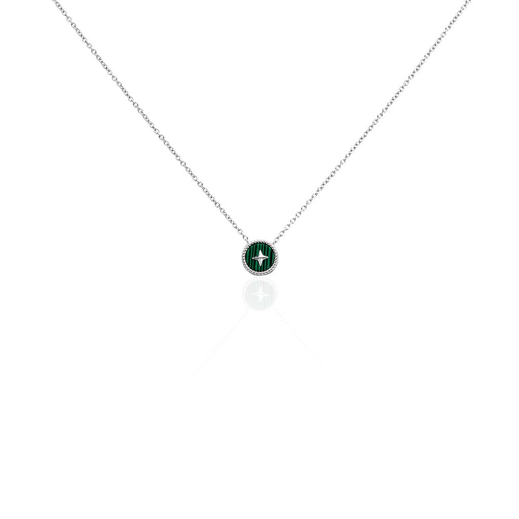 Collier Izarra Argent Blanc Malachite - Colliers avec pierres Femme | Marc Orian