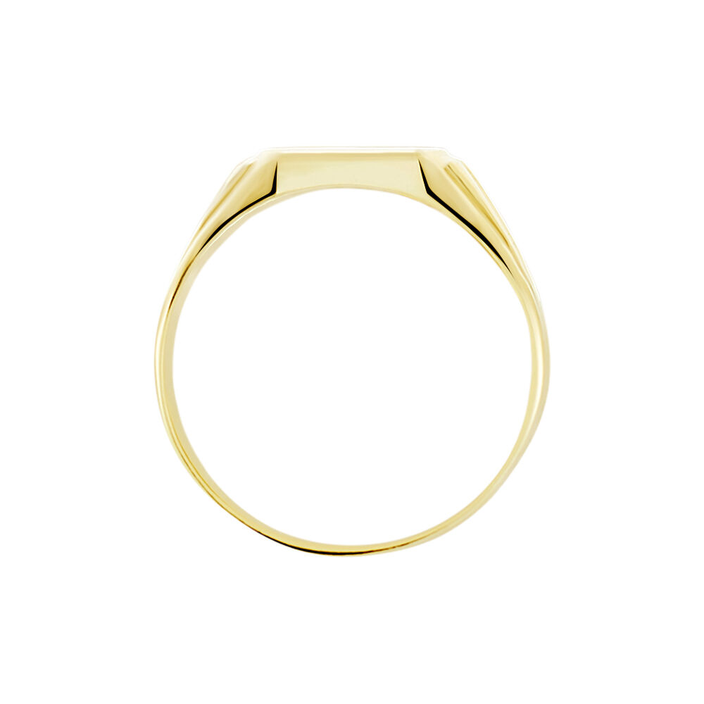 Chevalière Goliath Carree Diamantee Or Jaune - Bijoux personnalisés Homme | Marc Orian