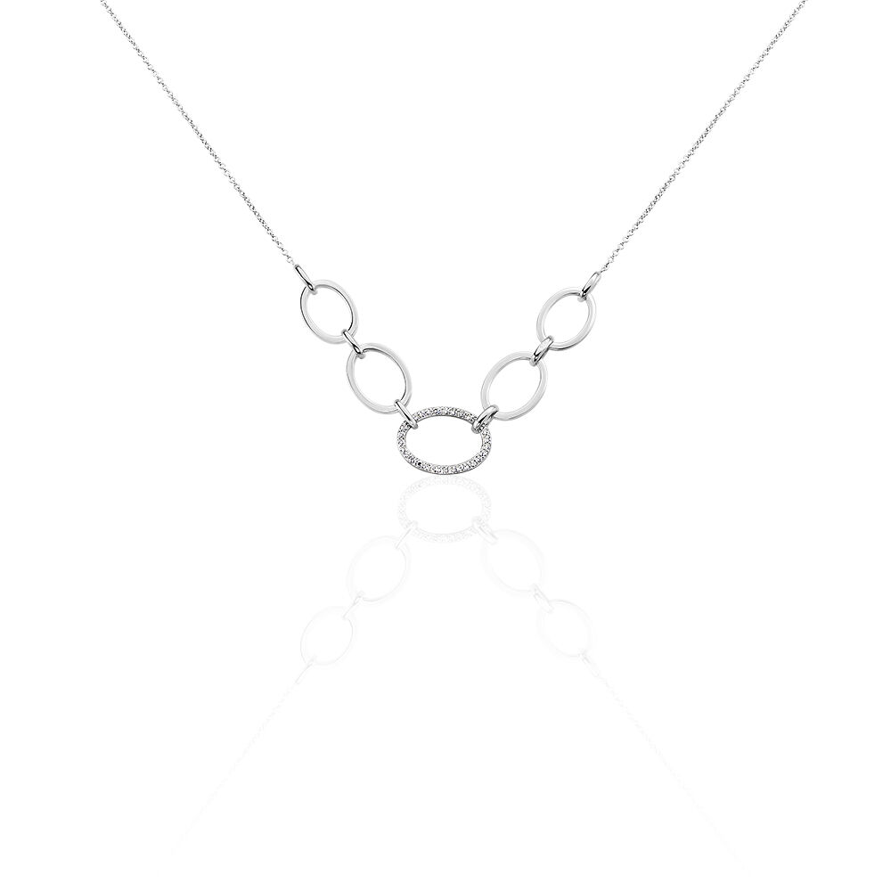 Collier Adjara Argent Blanc Oxyde De Zirconium - Colliers avec pierres Femme | Marc Orian