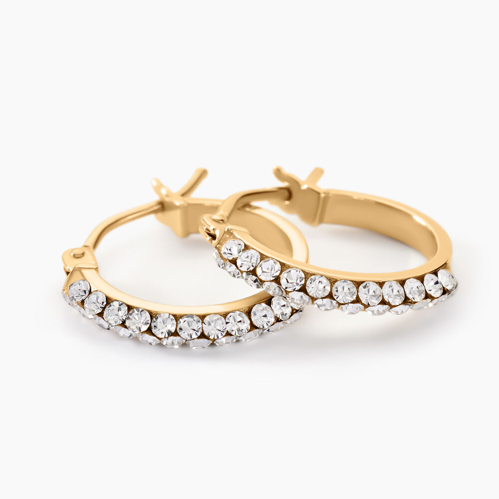 Cr&eacute;oles Sandrine Or Jaune Strass - Cr&eacute;oles Femme | Marc Orian