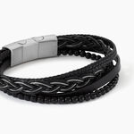 Bracelet Jourdan Tex Cuir Noir Onyx - Bracelets cuir Homme | Marc Orian