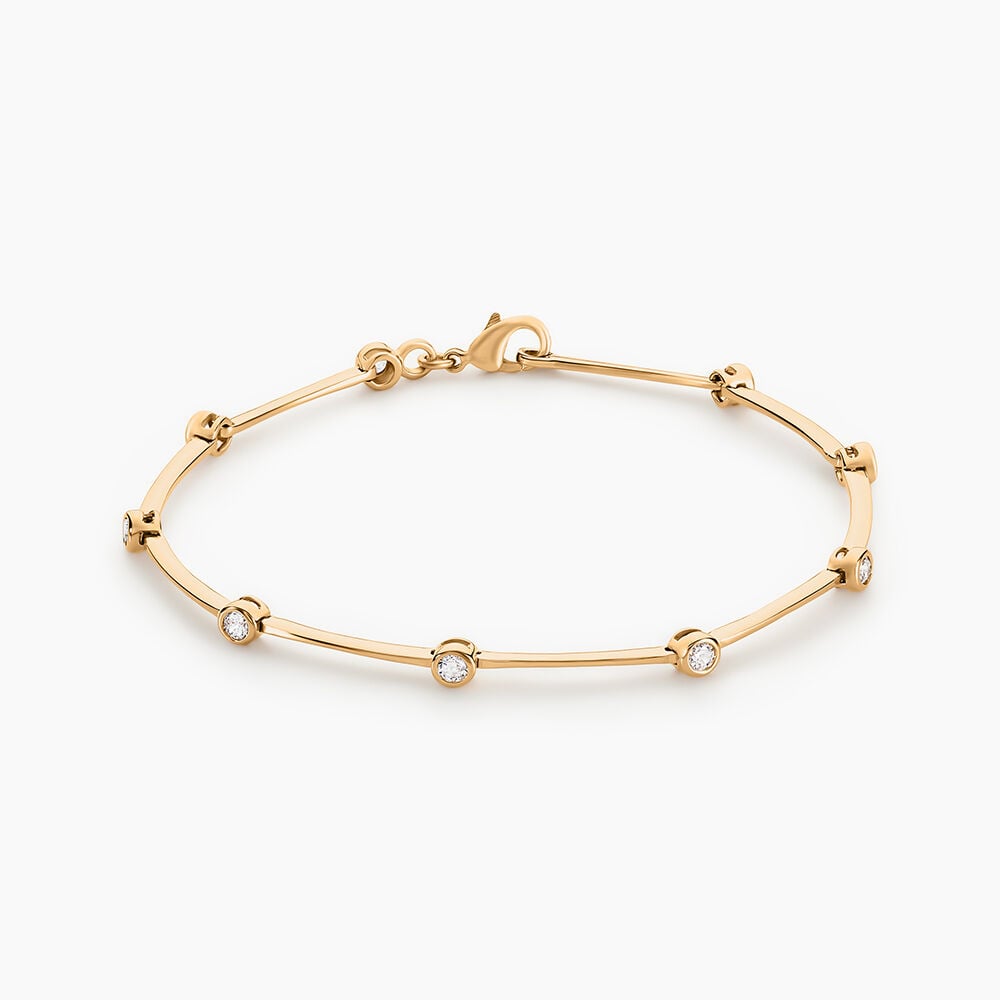 Bracelet Kaelig Plaqué Or Jaune Oxyde De Zirconium - Bracelets chaînes Femme | Marc Orian