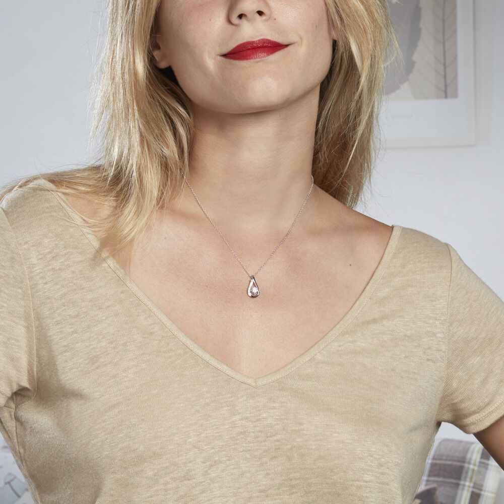 Collier Thiane Argent Blanc Oxyde De Zirconium - Colliers avec pierres Femme | Marc Orian