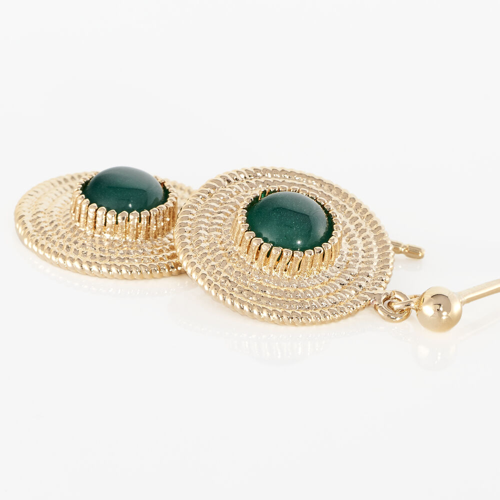 Boucles D'oreilles Pendantes Ilia Plaqué Or Jaune Verre - Pendantes Femme | Marc Orian