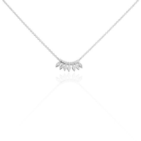 Collier Yannique Argent Blanc Oxyde De Zirconium - Colliers avec pierres Femme | Marc Orian