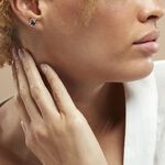 Boucles D'oreilles Puces Jaana Plaqu&eacute; Or Jaune Verre Oxyde - Puces Femme | Marc Orian