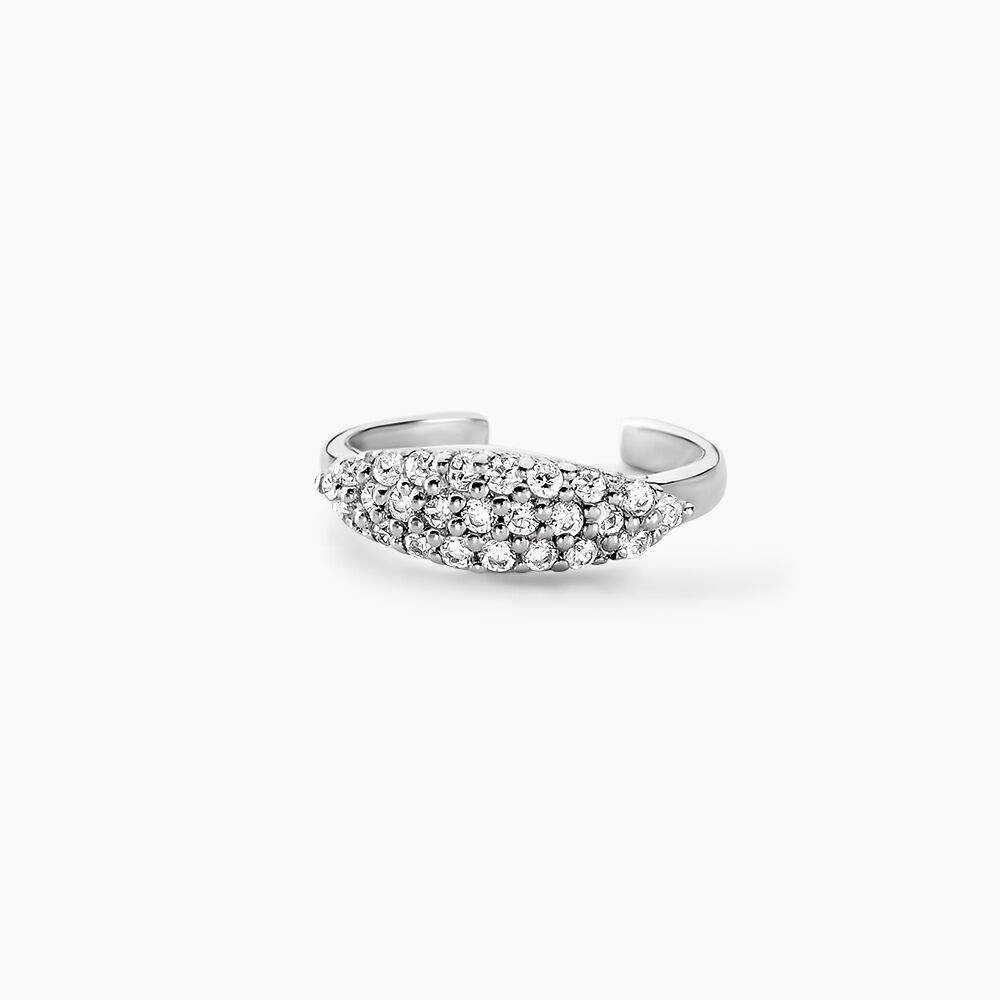 Bague D'oreille Unitaire Charmaine Argent Blanc Oxyde De Zirconium - Piercings d'oreilles Femme | Marc Orian