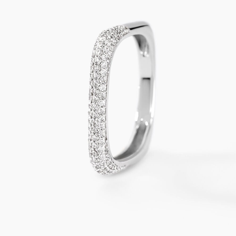 Bague Sattya Argent Blanc Oxyde De Zirconium - Bagues avec pierre Femme | Marc Orian