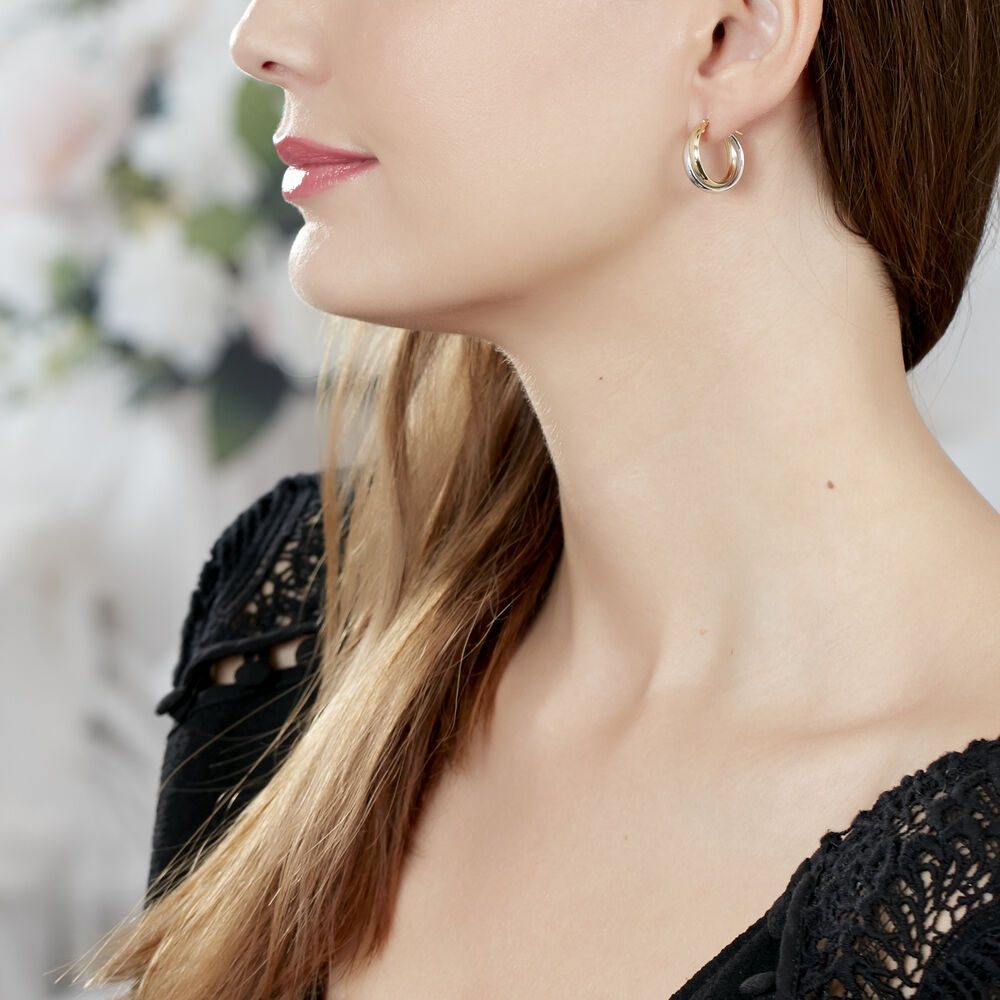 Créoles Kiara Or Bicolore - Créoles Femme | Marc Orian