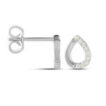 Boucles D'oreilles Puces Argent Blanc Tancelin Oxydes De Zirconium - Puces Femme | Marc Orian