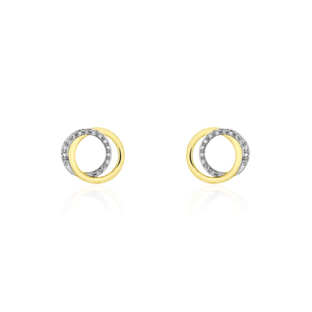 Boucles D'oreilles Or Jaune Tresha Diamants -  Femme | Marc Orian