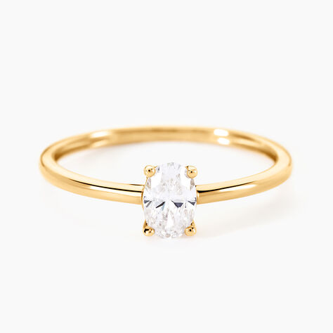Bague Borje Or Jaune Oxyde De Zirconium - Solitaires Femme | Marc Orian