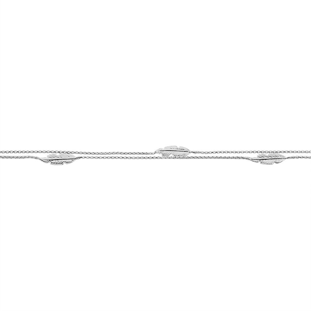 Chaîne De Cheville Hannen Argent Blanc - Chaines de cheville Femme | Marc Orian