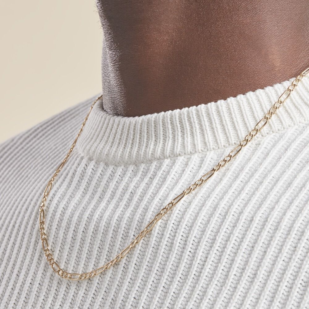 Collier Or Jaune Cameo Maille Alternée 1/3 - Chaines Homme | Marc Orian