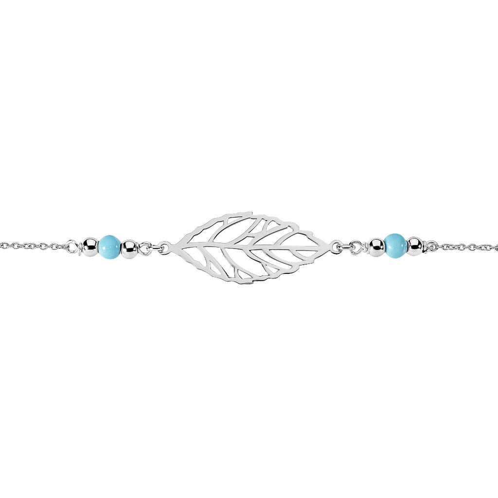Bracelet Grethel Argent Blanc Turquoise - Bracelets chaînes Femme | Marc Orian
