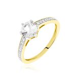 Bague Solitaire Or Jaune Telesphore Oxyde De Zirconium - Solitaires Femme | Marc Orian