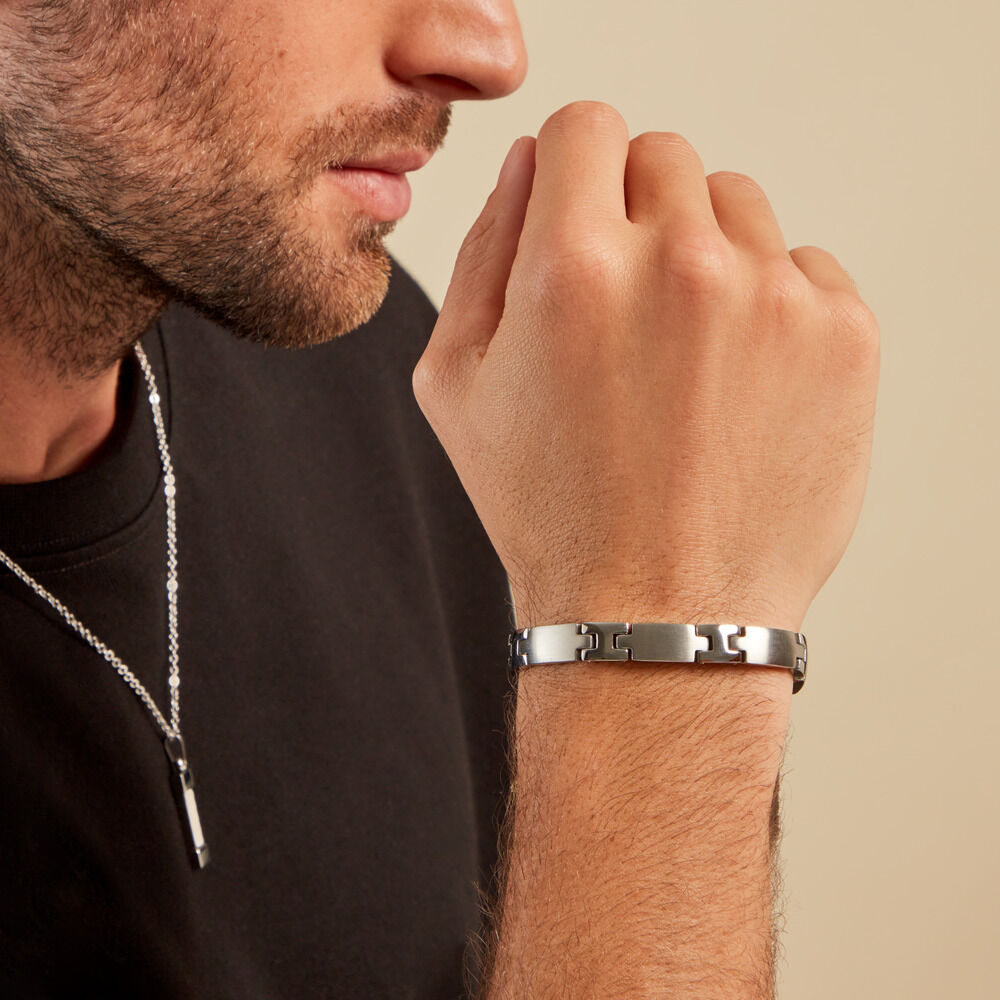 Bracelet Luri Acier Blanc - Bracelets chaînes Homme | Marc Orian