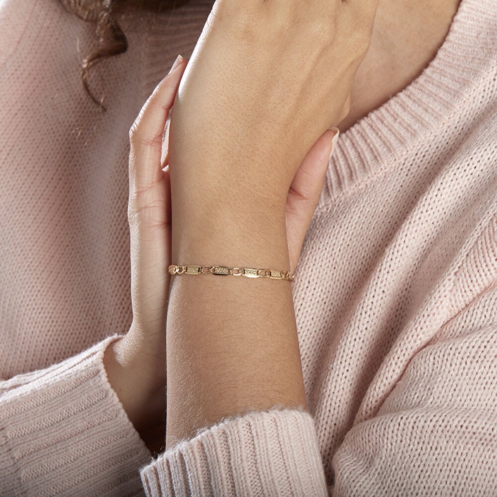 Bracelet Danae Plaquette Or Jaune - Bracelets mailles Femme | Marc Orian