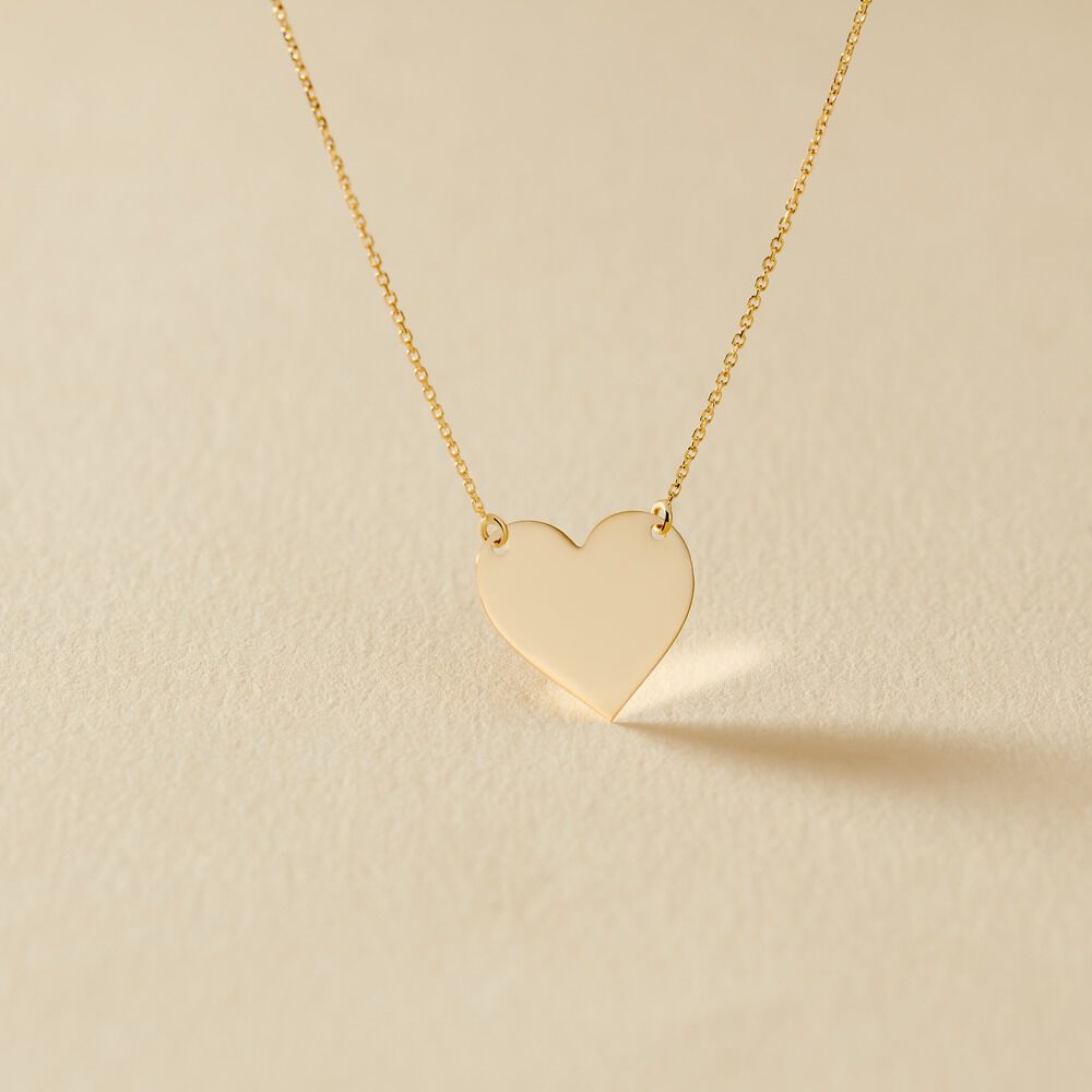 Collier Helenia Coeur Gravable Or Jaune - Bijoux personnalisés Enfant | Marc Orian