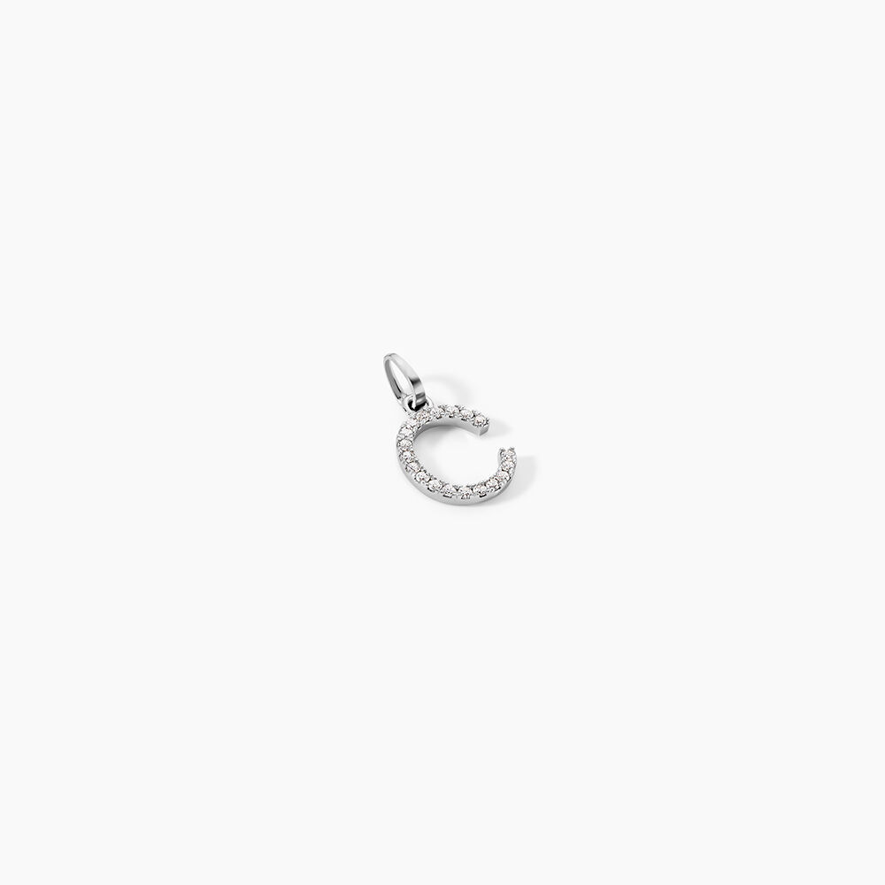 Pendentif Klementine Or Blanc Oxyde De Zirconium - Pendentifs Femme | Marc Orian