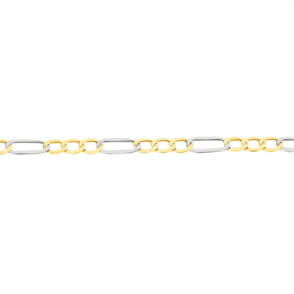 Bracelet Or Bicolore Maille Alternée 1/3 - Bracelets mailles Femme | Marc Orian