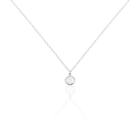 Collier Argent Blanc Lehunnus Oxyde De Zirconium - Colliers avec pierres Femme | Marc Orian