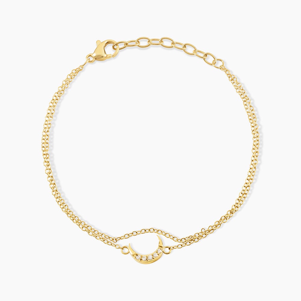 Bracelet Aurore Acier Dor&eacute; Oxyde De Zirconium - Bracelets cha&icirc;nes Femme | Marc Orian