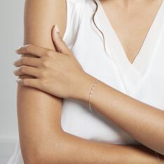 Bracelet Teyana Argent Blanc Oxyde De Zirconium - Bracelets chaînes Femme | Marc Orian