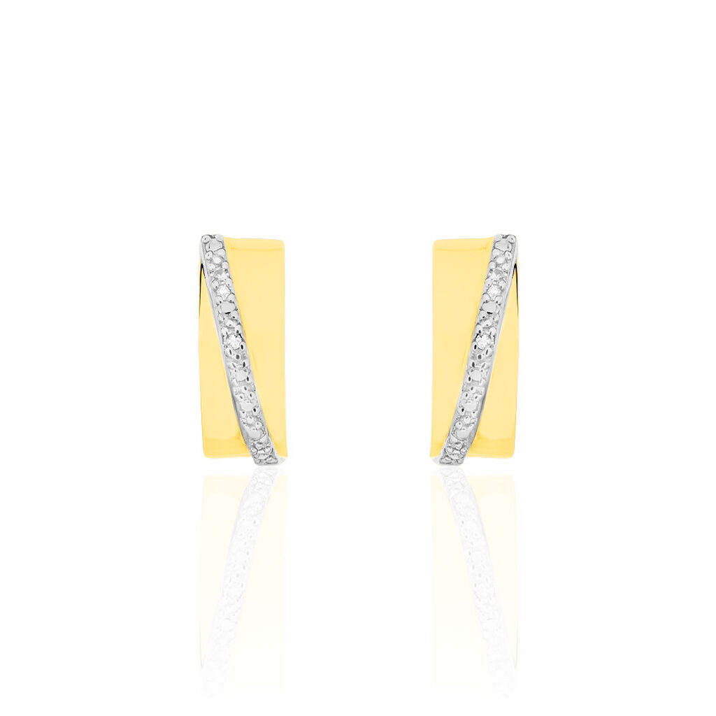 Créoles Timira Or Jaune Diamant - Boucles d'oreilles pierres précieuses Femme | Marc Orian
