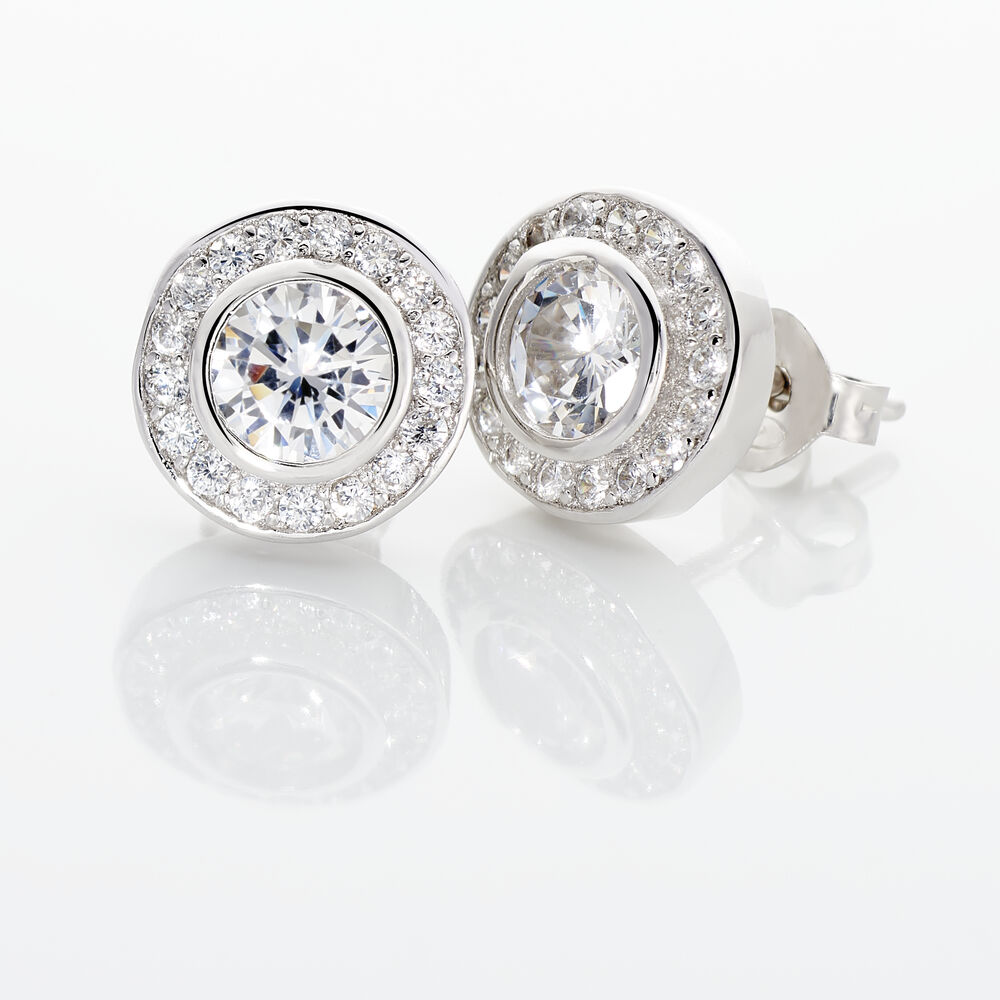 Boucles D'oreilles Puces Marquise Argent Blanc Oxyde De Zirconium - Puces Femme | Marc Orian
