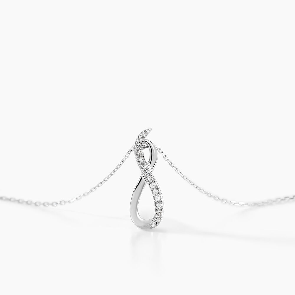 Collier Osanna Or Blanc Diamants - Colliers avec pierres Femme | Marc Orian