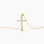 Collier Jamil Croix Or Jaune Diamant - Colliers avec pierres Femme | Marc Orian