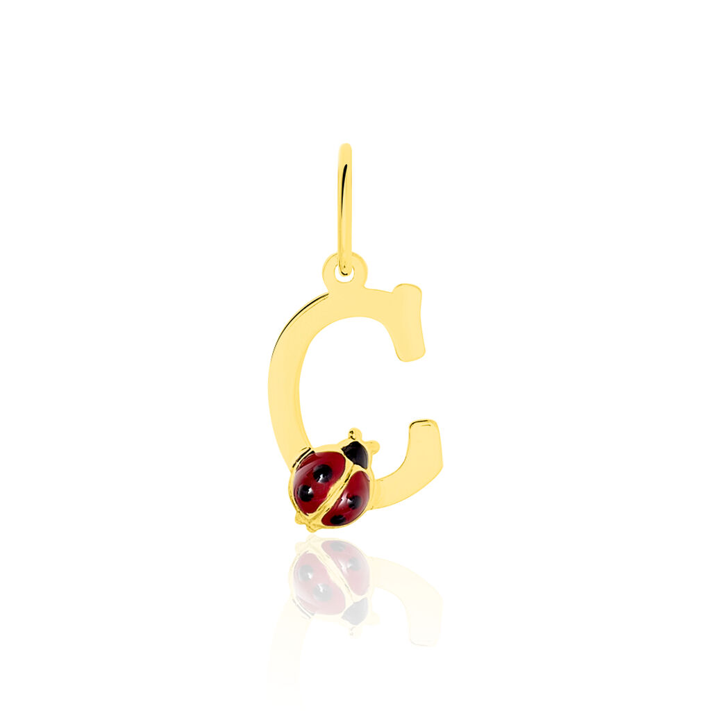Pendentif Helidie Coccinelle Lettre Or Jaune - Pendentifs Enfant | Marc Orian