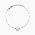 Bracelet Argent Blanc Nevada - Bracelets Medailles Femme | Marc Orian