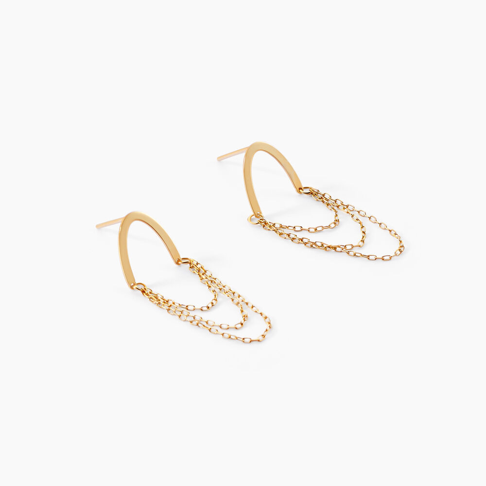 Boucles D'oreilles Pendantes Brin D'or Or Jaune - Pendantes Femme | Marc Orian