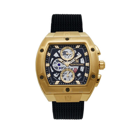 Montre Montignac Tonneau Bleu - Montres &eacute;tanches Homme | Marc Orian