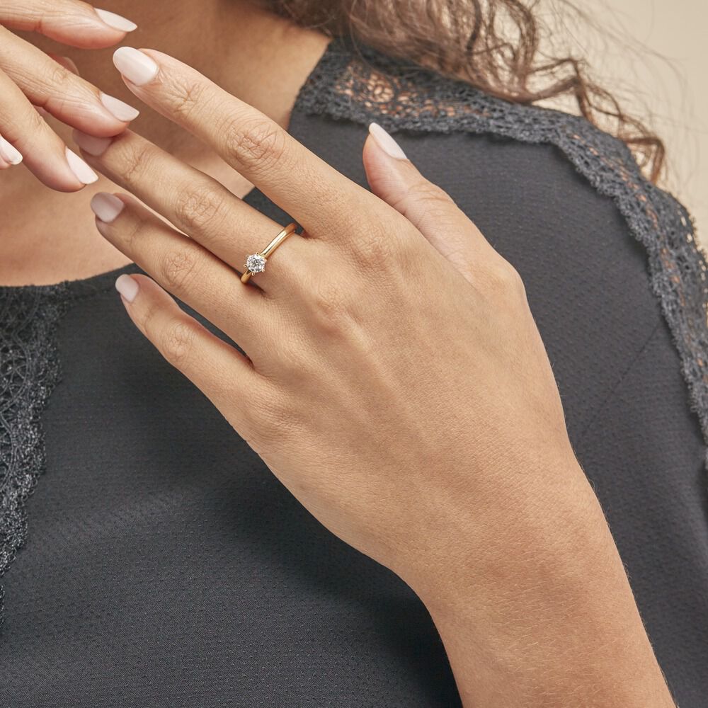 Bague Solitaire Samantha Or Jaune Diamant - Solitaires Femme | Marc Orian