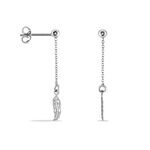 Boucles D'oreilles Pendantes Argent Blanc Maic - Pendantes Femme | Marc Orian